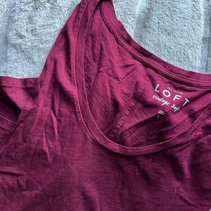 loft burgundy vintage style t-shirt